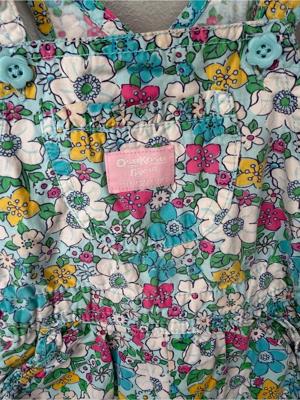Vintage Oshkosh B’gosh Vestbak Floral Bubble Shortalls